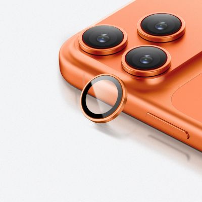 4. AmazingThing AR Sapphire Camera Lens Glass for iPhone 17 Pro / Pro Max - with Orange Frame