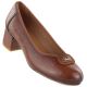 Women's pumps, brown block heels, Potocki SZ12788