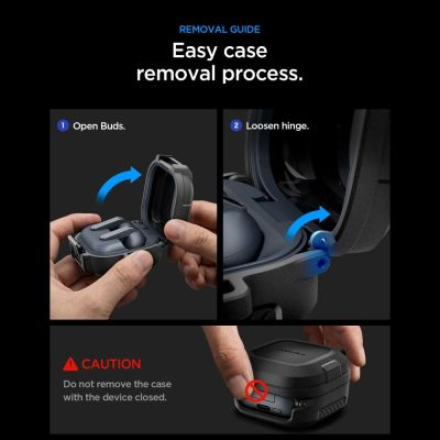 12. Spigen Lock Fit Case for Samsung Galaxy Buds 4 / 4 Pro - Matte Black