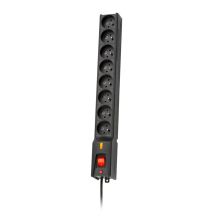 Lestar LX 810 GA surge protector 1.5m (8 x UTE; 10 A; 1.5m; black)