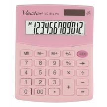 VECTOR OFFICE CALCULATOR, KAV VC-812 PK, PINK