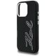 6. Karl Lagerfeld FW Grained Signature Logo iPhone 16 Pro Case - Black