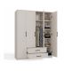 3. ROMANA WARDROBE 160X205 CASHMERE WITHOUT MIRROR SET
