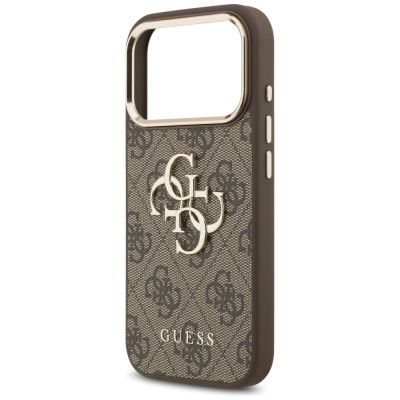 6. Guess 4G Big 4G Classic Logo Case for iPhone 17 Pro Max / 18 Pro Max - Brown and Gold