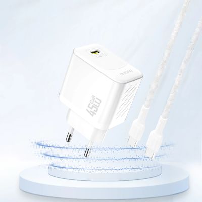2. Dudao A28 45W GaN USB-C Wall Charger - White