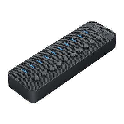 Orico CT2U3-10AB 10x USB-A 3.0 Hub with Switches - Black