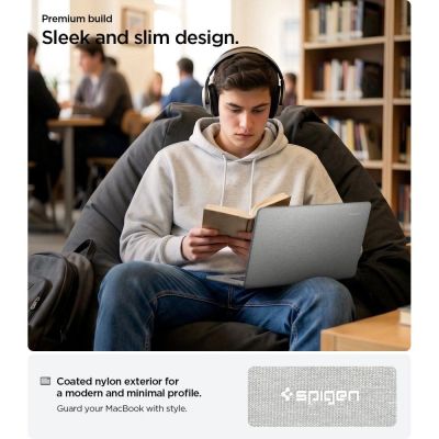 6. Spigen Urban Fit Case for MacBook Air 13" 2023 / 2024 / 2025 2026 - Gray