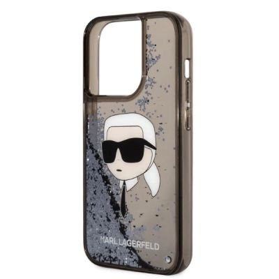 6. Karl Lagerfeld KLHCP14LLNKHCK iPhone 14 Pro 6.1" black/black hardcase Glitter Karl Head