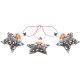 7. SET OF 3 PENDANTS STAR DOLLS SILVER SEQUINS