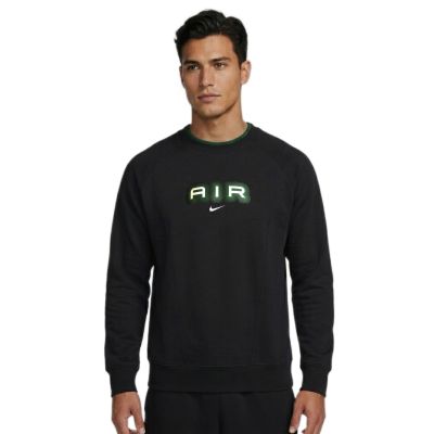 Nike Air Men's Fleece Crew-Neck Black Sweatshirt - HM0177-011