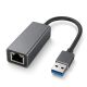 Wozinsky WAU-45A Ethernet Network Adapter Gigabit RJ45 1000 Mb/s USB-A LAN Network Card - Gray