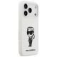 4. Karl Lagerfeld Silicone Karl Sketch & Logo MagSafe Case for iPhone 17 Pro - White