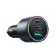 2. Joyroom JR-CCN07 145W Car Charger 2xUSB-C USB-A + 100W USB-C Cable - Dark Gray
