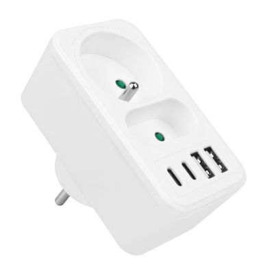 3. MACLEAN 2-Socket Power Outlet + 4x USB MCE249 F/W