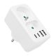 3. MACLEAN 2-Socket Power Outlet + 4x USB MCE249 F/W