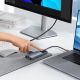 9. USB HUB 6in1 Baseus Metal Gleam Series II USB-A/USB-C/USB-C PD/HDMI/RJ45 - black