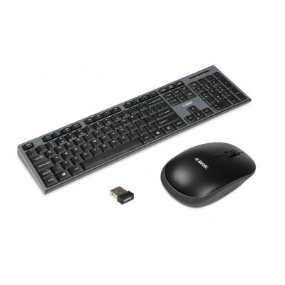 Keyboard + mouse set IBOX DESKTOP PRO KIT IKMS606W (USB 2.0; (US); black; optical; 1200 DPI)