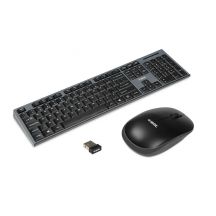 Keyboard + mouse set IBOX DESKTOP PRO KIT IKMS606W (USB 2.0; (US); black; optical; 1200 DPI)