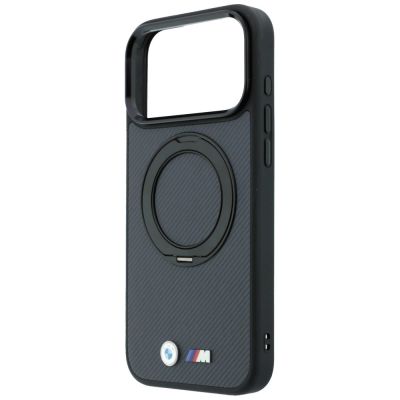 6. BMW Kevlar Ring Stand 360 MagSafe Case for iPhone 18 Pro Max / 17 Pro Max - Dark Gray