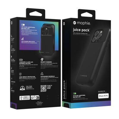 5. mophie Juice Pack Mobile Phone Case 15.5 cm (6.1") Black