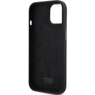 7. Karl Lagerfeld Silicone Karl&Choupette Head case for iPhone 15 Plus / 14 Plus - black