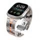 2. Tech-Protect Stainless Band for Apple Watch 44 / 45 / 46 / 49 mm – silver-orange