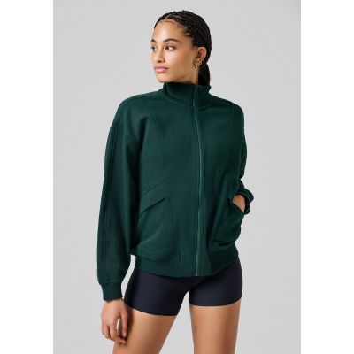 2. CASALL Comfy Full Zip Sweater, green
