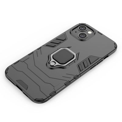 12. Ring Armor case for iPhone 14 Plus armored cover magnetic holder ring black