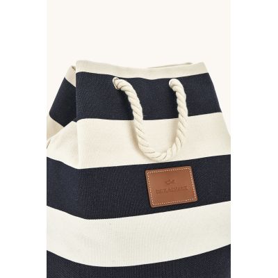 5. Paul&Shark navy blue and ecru unisex fabric bag 26418102-H21 - elegant and practical