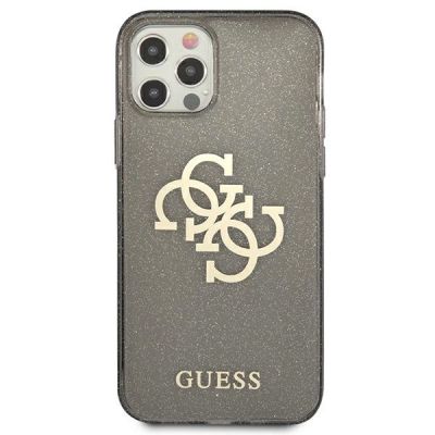 3. Guess GUHCP12LPCUGL4GBK iPhone 12 Pro Max 6.7" black/black hard case Glitter 4G Big Logo