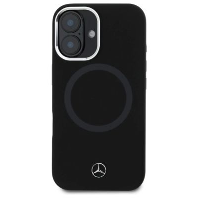 3. Mercedes MEHMP16S23SUTTK iPhone 16 6.1" black/black hardcase Silicone Tonal Logo MagSafe