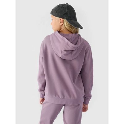 3. Girls' sweatshirt with hood, open, 4F Junior 4FJWMM00TSWSF1316-51S