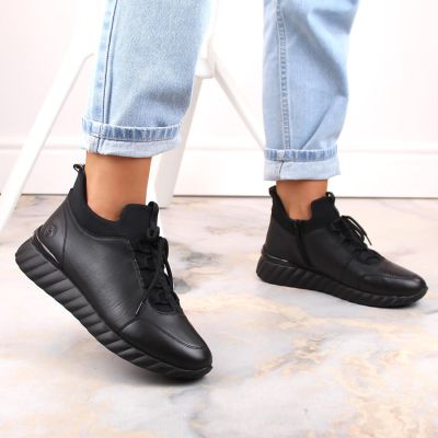 4. Rieker W RKR611B leather shoes black