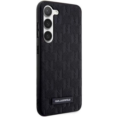 4. Karl Lagerfeld Saffiano Mono Metal Logo case for Samsung Galaxy S24 - black