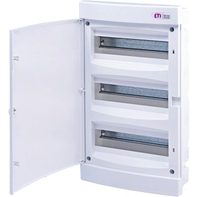 Plastic distribution board PT 36M 3x 12M N+PE IP40 IK07 460x273x68 full door white DIDO