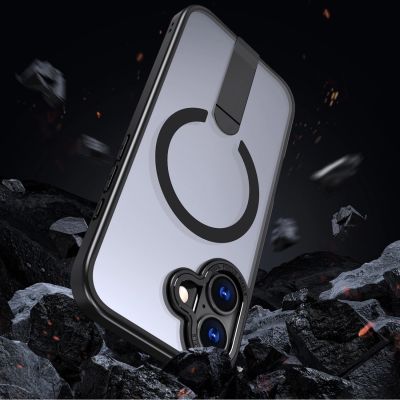 5. Hybrid Armor X case for iPhone 17 with MagSafe-compatible stand - black