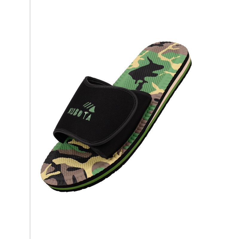 10. Kubota Velcro flip-flops multicolor camo black K24AW-100-002-23-1
