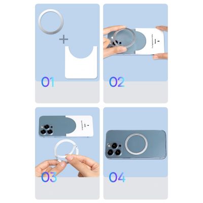18. Baseus Halo Series magnetic ring (2 pcs/package) silver (PCCH000012)