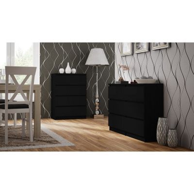 3. M4 MALWA CHEST OF DRAWERS 4 DRAWERS BLACK