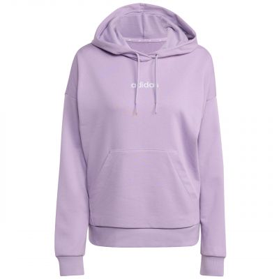 Women's adidas Essentials Linear French Terry Hoodie Purple JY0036