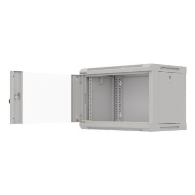 20. Lanberg 19" 6U 540x350 gray glass door wall-mounted rack cabinet (Flat Pack)