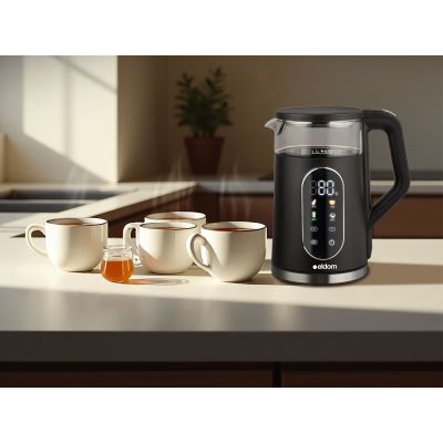 22. ELDOM CORDLESS KETTLE WITH TEMPERATURE REGULATION C560 NUVIA 2000W 1.7 L, LED DISPLAY, WATER TEMPERATURE REGULATION