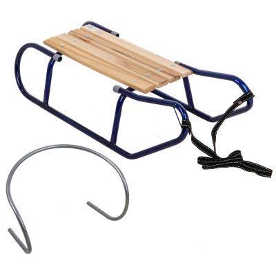 4. TOMEK Metal Sled with Backrest, Blue