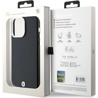 8. BMW Signature Wrapped Metal MagSafe case for iPhone 15 Pro Max - black