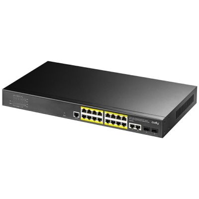 4. Cudy GS2018PS2 Managed L2 Gigabit Ethernet (10/100/1000) PoE Support 1U Black