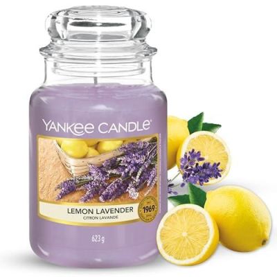 2. Large Candle LEMON LAVENDER YANKEE