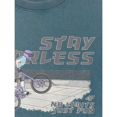6. Boy's cotton T-shirt 4F 4FJRSS26TTSHM4279-46S