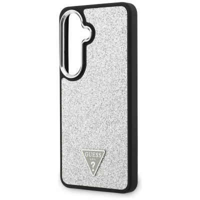 6. Guess Fixed Glitter Triangle MagSafe case for Samsung Galaxy S26 - silver