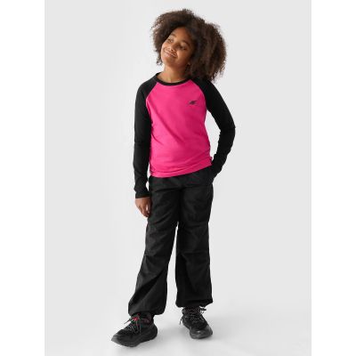 3. Longsleeve regular plain girls 4F Junior 4FJWAW24TLONF291-55S