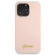 4. Guess GUHMP13LLSLMGLP iPhone 13 Pro / 13 6.1" light pink/light pink hardcase Silicone Script Gold Logo Magsafe